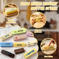 Realistic Butter Stick Strawberry Squishy Smooth Elastic TPR Pinch Toy Anxiety Relief Office Handheld Ornament Party Favor Gift