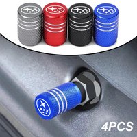 4PCS Alloy Car Tire Valve Caps Dustproof Wheel Stem Air Covers For Subaru STI XV WRC WRX BRZ FORESTER IMPREZA LEGACY OUTBACK