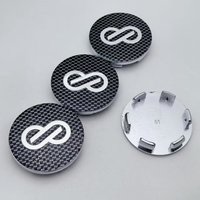 4pcs 51mm O.D / 46mm I.D ENKEI Logo Emblem Badge Car Wheel Center Caps Wheel Hubcap Hub Rim Center Dust Cover Car Accessories