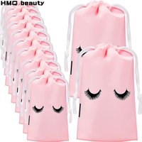 50pcs Eyelash Cosmetic Bags Mini Small Lash Aftercare Bag Plastic Organizer for Cosmetic Jewelry Pouch Lash Extension Supplies