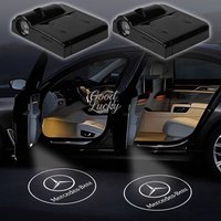 Fashion Car Door Welcome Light Led HD For Mercedes Benz A B C E G S V Class GLB GLC GLE GLK Vito Sprinter AMG SLK Accessories