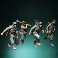 1/35 resin soldier model GK German mortar unit - unassembled and unpainted DIY kit - 681
