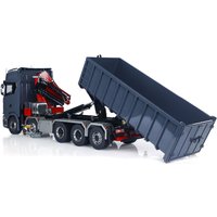 10x10 1/14 Metal RC Hydraulic Full Dump Truck Crane 770S Remote Control Roll on off Tipper 3Speed RTR Model Car Frsky XE Radio