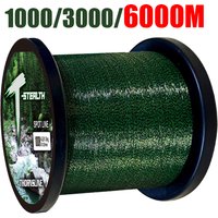 6000M 1000M Invisible Fishing Line 3D Spoted Bionic Fluorocarbon Coated Monofilament Nylon Line Speckle Carp Algae Fishing Pesca