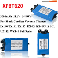 XFBT620 21.6V Rechargeable Battery 3000mAh for Shark IX140 IX141 IX142, IZ140 IZ141C IZ142, UZ145 WZ140 Cordless Vacuum Cleaner