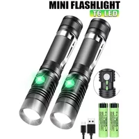 AliExpress XIWANGFIRE 1000LM LED Flashlight Type-C Rechargeable Waterproof Zoom Lamp T6 Tactical Torch COB Light for Outdoor Camping Hiking Cycling