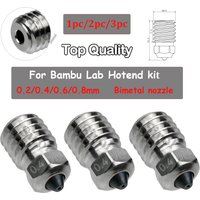 Nozzles Bimetal For Bambu Lab Hotend kit 0.4mm 0.6mm Copper Plating For V1 V2 V3 Hotend Nozzle 3D Printer Parts X1C P1P series image 4