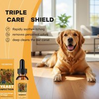 Yegbong Pet Ear Cleaning Drops Remove Wax Dirt Relieve Itchy & Odor Gentle Daily Care For Puppy Kitten