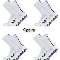 4 pairs FS Square Silicone Non slip FS Letter Football Socks Men Women Sports Grip Soccer Socks calcetines hombre futebol 39-45