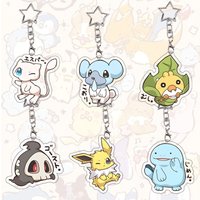 Diy Mew Duskull Hoppip Acrylic Keychain Jolteon Pendant School Bag Decoration Accessories Peripheral Collection Birthday Gift