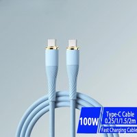 100W 6A USB C To Type C Cable Fast Charging Data Cord For iPhone Samsung Xiaomi Huawei Quick Charge USB A To Type-C Charger Wire