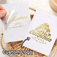 Custom Stickers, Golden Crystal Label Stickers, Personalized Water Bottle Stickers, Customizable Business Label Stickers