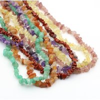 AliExpress NONE 16/32inches Natural Chips Gravel Stone Irregular Amethysts Garnet Beads For Jewelry Making DIY Bracelet Necklace Accessorie Gift