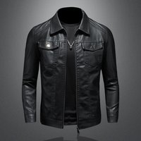AliExpress wulend Men Faux Leather Solid Turn Down Collar Suede Leather Zipper Cardigan Jackets Long Sleeve Slim Autumn Moto Bike Casual 2025