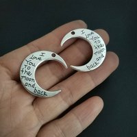 5pcs/lot Alloy Charm Moon Charm Pendant DIY Accessories For Jewelry Making