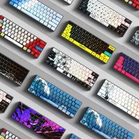 Stock 129/135-Key Original Side-Engraved Anime Theme Transparent Pbt Mechanical Keyboard Keycaps For Gaming And Office Use