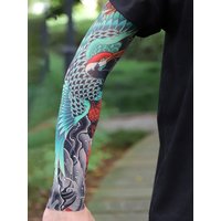AliExpress NONE 1 Pair Tattoo Arm Sleeves Men Driving Crane Motorcycle Cooling Ultra-Thin UV Protection Breathable Fishing Cycling Arm Sleeves