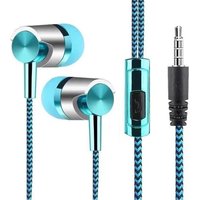 3.5mm Wired Earphones With Mic Metal Bass Earbud Design Handsfree Calls And Music Commuting Music Call Gear Phone Accessories