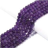 Natural Stone Amethysts Crystal Beads Round Loose Spacer 5A Bead For Jewelry Making Diy Bracelet Necklace Accessroy Finding 15"