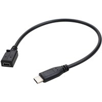 Mini USB Female to Type-C Adapter Cable, LeEco Type-C Male to Mini 5P Female T-shaped Data Cable