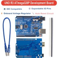 UNO R3 Board ATmega328P Microcontroller CH340 Driver Easy Install with Pin Header Cable for Arduino IDE STEM Learning Reliable