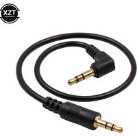 30cm NEW 3.5mm Male to Male Aux Cable Gold Plated 90 Degree Angle Stereo Audio Cable for MP3 Car Headphone Phone Speaker