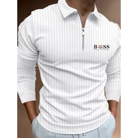 New Summer Men's Long-Sleeved Polo Shirt, Striped T-Shirt, logo, European American Fashion High Street Men's POLO S-3XL Enlarged