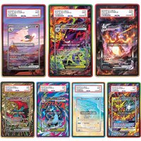 Anime Ptcg Art Display for Charizard Gengar Zapdos Charmander Eevee Squirtle Game Card Psa Storage Box Acrylic Protective Case