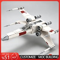 586 Parts Sci-Fi X Wing Starfighter Model Creative MOC Building Blocks Set DIY Assembly Educational Toy For funs Birthday Gifts