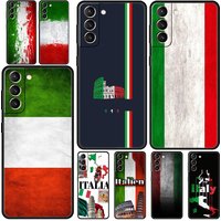 Phone Case For Samsung Galaxy S25 Edge S24 S23 S22 S21 Ultra S20 FE 5G S10 S10E S9 Plus Soft TPU Cover Italian flag