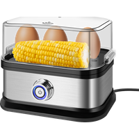 350W Egg Cooker Multifunctional Electric Egg Boiler Poacher Kitchen Cooking Breakfast Machine Multicooker Steamer 6 Eggs