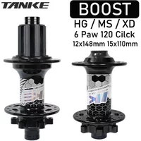 TANKE MTB Hubs BOOST 148 Bicycle 120 Click 6 Claws 6Bearing 32H HG XD MS Micro Spline 8-12 Speed Disc Brake Thunder Masses