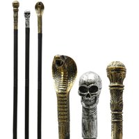 Halloween-Cobras-Zauberstäbe, ägyptischer Stab, Zepter, abnehmbarer Vintage-Königskönig, runder Griff, Zuckerrohr, Party, Cosplay, Kostümzubehör
