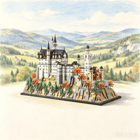 MOC Creative Neuschwanstein Castle 3455Pcs Building Blocks Architecture Brick Model Toy Christmas Birthday Gift
