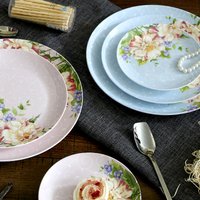 6/8/10inch, 3pc/set, bone china dinner plate set, ceramic buffet serving tray, wedding charger plates, dishes-for-restaurant,