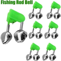 12pcs Fishing Rod Bell Fish Ring Double Alarm Bells Fishing Rod Bite Alarm Twin Bells for Night Fishing Accessory