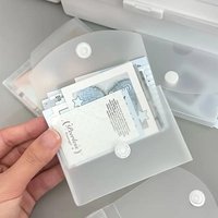 1PC Frosted Desktop Storage Box Transparent Dust-Proof Card Organizer Office Storage Case for Stickers Business Cards, Craft