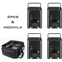 Lumière LED 6x18W 6 en 1 avec Télécommande Sans Fil, RGBAW + UV Par, Batterie Mobile pour Chang KTV Bar, Lumières de Noël, 4 Pièces