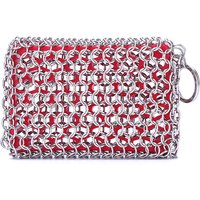 316L Cast Iron Scrubber Skillet Chainmail Scrubber for Cast Iron Pan - Chain Mail Scrubber Cast Iron Sponge - Metal Scrubber