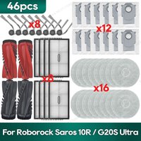 Compatible for Roborock Saros 10R / Qrevo CurvX / Qrevo Curv 2 Pro / Qrevo Curv 2 ProX / G20S Ultra Accessories Spare Parts
