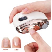 2 in 1 Electric Nail Clippers Automatic Trimmer Adult Baby Fingernail & Toe Pedicure Polishing Nail Cutter
