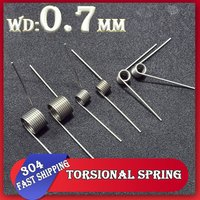 Wire Diameter 0.7mm 304 Stainless Steel Small Torsion Spring Torsion Hairpin Spring V-shaped Customizable 60/90/120/180 Degree