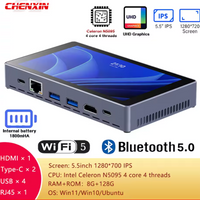 H55N Intel N5100 Quad-Core Mini PC 5.5-inch 1280*700 IPS 8GB DDR4 128GB SSD Win 11 2.4G/5G WiFi BT 5.0 HDMI Handheld Gaming PC