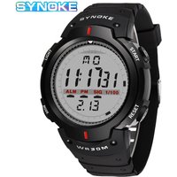 SYNOKE-Montre de dehors Électronique pour Homme, Étanche, Shoe, Multifonction, Alpinisme en Plein Air, Grand Écran