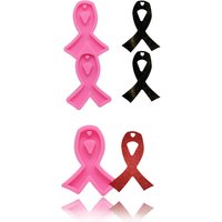 DIY Shiny Cancer Ribbon Silicone Mold Ring Bow Epoxy Form Jewelry Chocolate Candy Cupcake Making Mould for Keychain M2747