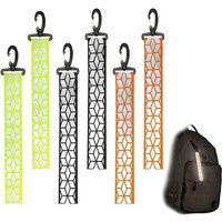 2-4PCS High Visibility Reflective Keychain - Double-sided Safety Strip, Suitable for Night Running and Cycling