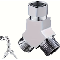 One Y-Shaped Three-Way Diverter, One Inlet and Two Outlet Connectors Adapter Water Diverter Valve Fittings, Suitable for Kitchen