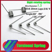 10PCS Wire Diameter 1.5mm Torsion Spring Helicaltorsio Ring 304 Stainless Steel V-Shaped Spring Angle 60 90 120 180 Degrees