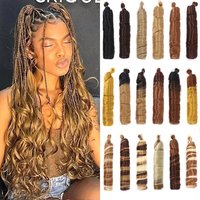 French Curly Crochet Hair Loose Wavy Braiding Hair Synthetic Braids Extensions For Women Ladies Daily Use