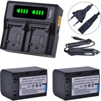 NP-FH70 NP FH70 Battery+LED Dual Quick Charger for Sony NP-FH30 NP-FH40 NP-FH60 NP- HDR-XR DVD105 HC28 SR300 SR200 SR82 DVD408